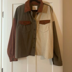 Colorblock Corduroy Jacket